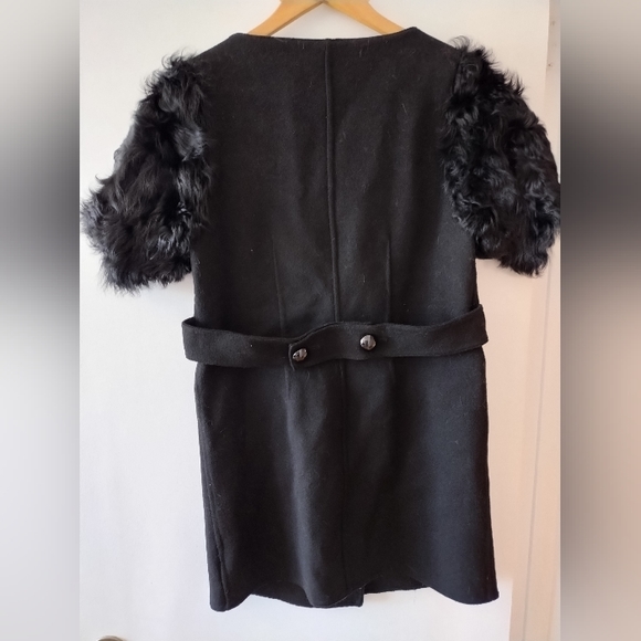 Fur and wool short sleeve jacket - Picture 4 of 6